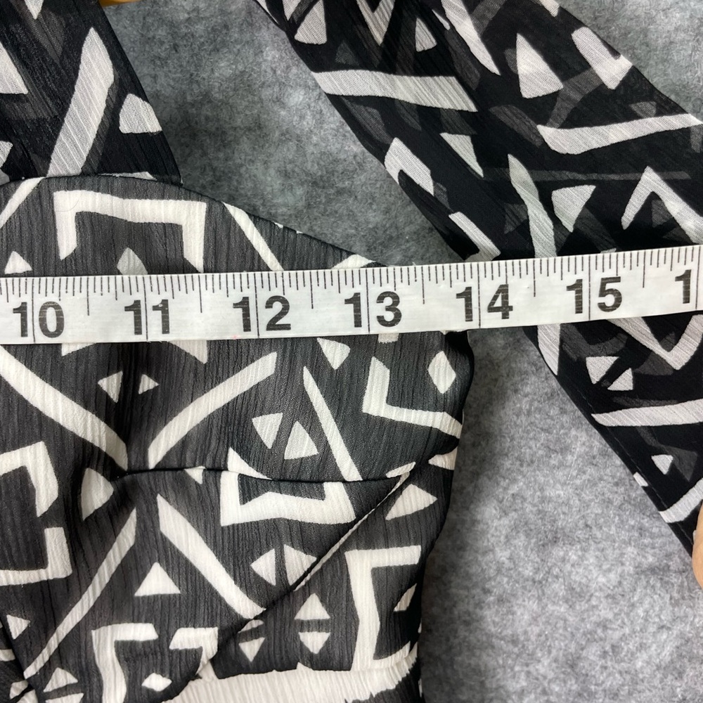 White House Black Market Dress Womens 0 Black Patchwork Halter Maxi Chiffon - Picture 6 of 11